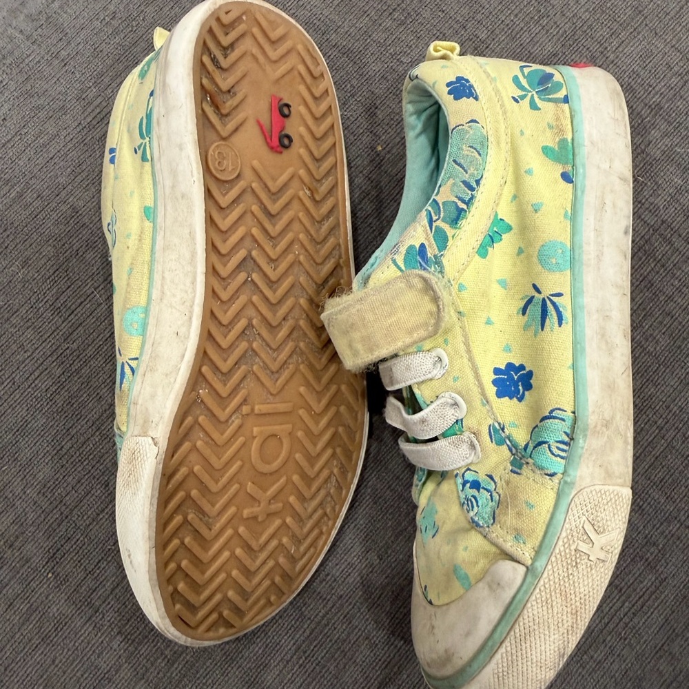 See Kai Run Kids Shoes - Yellow and Blue Floral